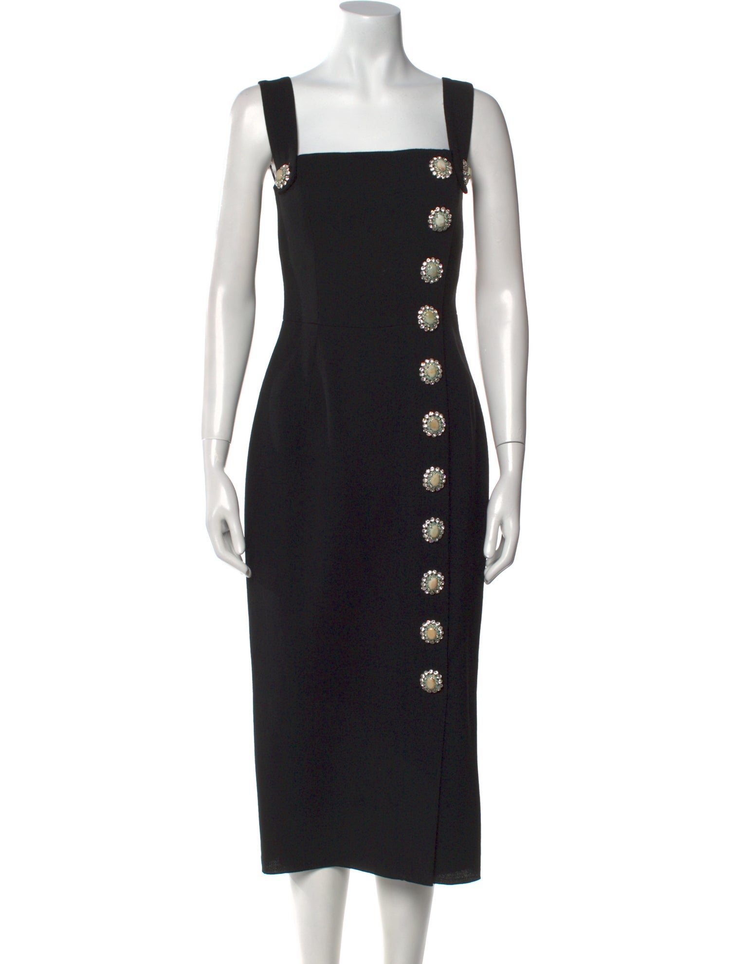 Dolce & Gabbana Virgin Wool Midi Length Dress