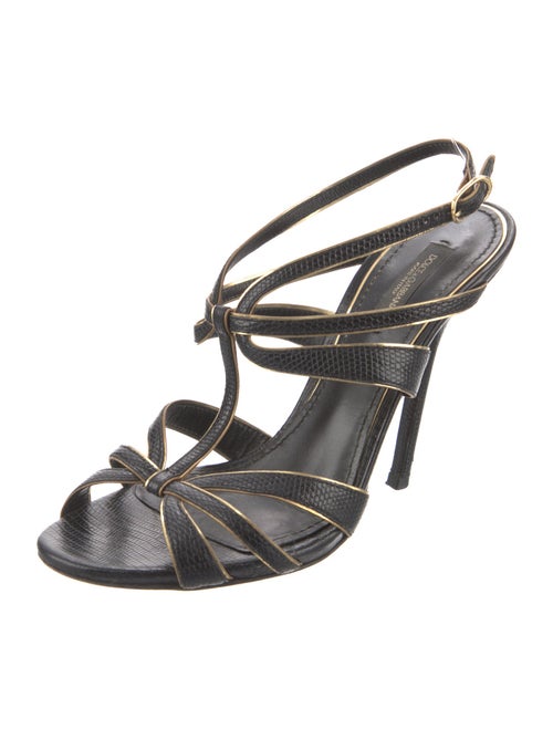Dolce & Gabbana Lizard Slingback Sandals