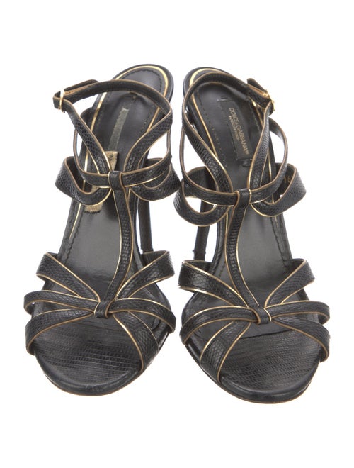 Dolce & Gabbana Lizard Slingback Sandals