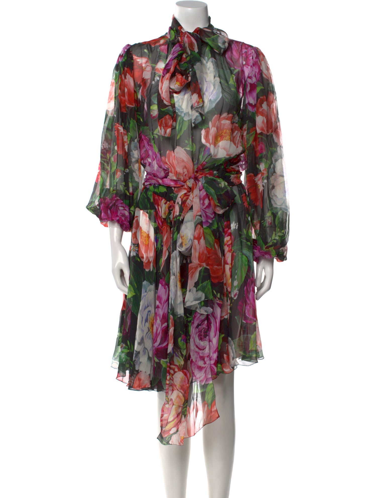 Dolce & Gabbana Silk Knee-Length Dress