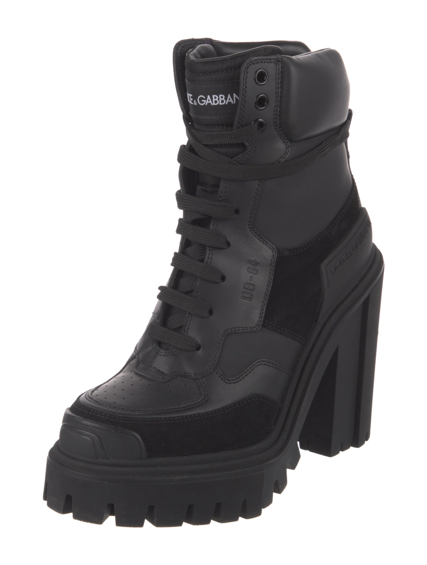 Dolce & Gabbana Leather Combat Boots