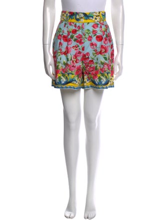 Dolce & Gabbana Floral Print Mini Shorts
