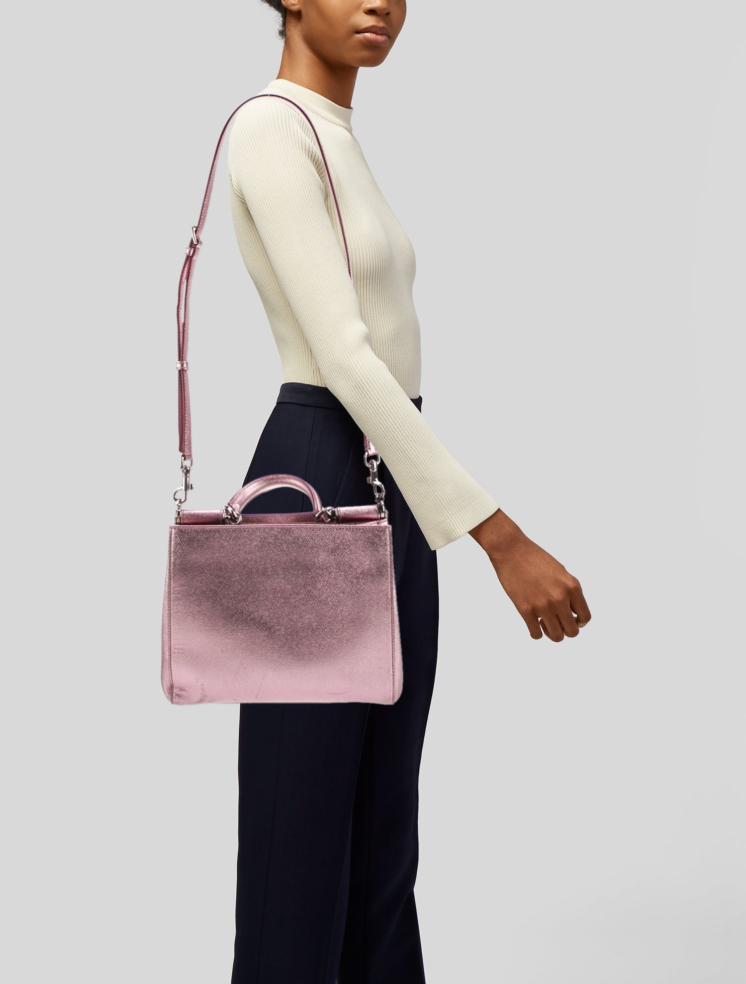 Dolce & Gabbana Saffiano Leather Top Handle Bag w/ Tags