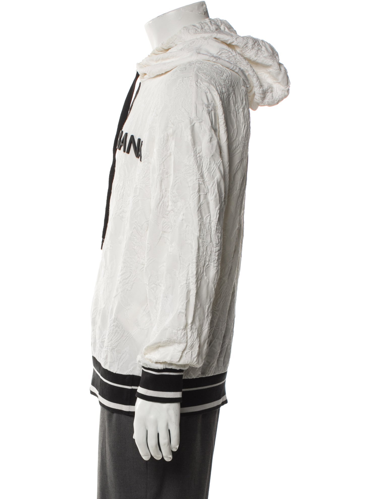 Dolce & Gabbana Striped Crew Neck Hoodie