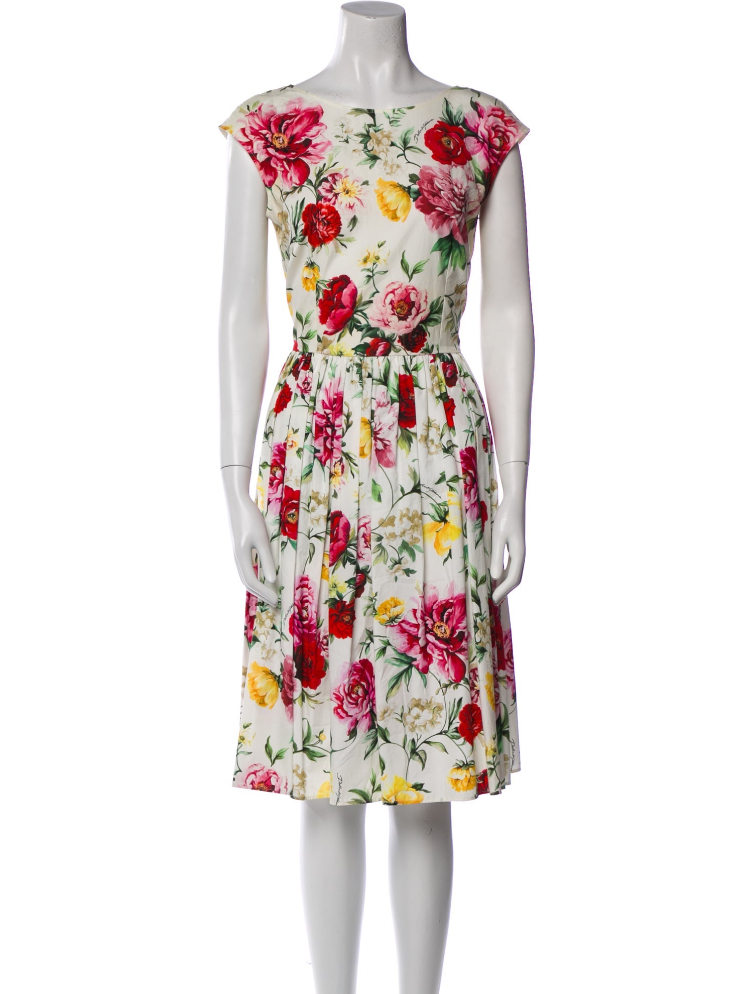 Dolce & Gabbana Floral Print Knee-Length Dress