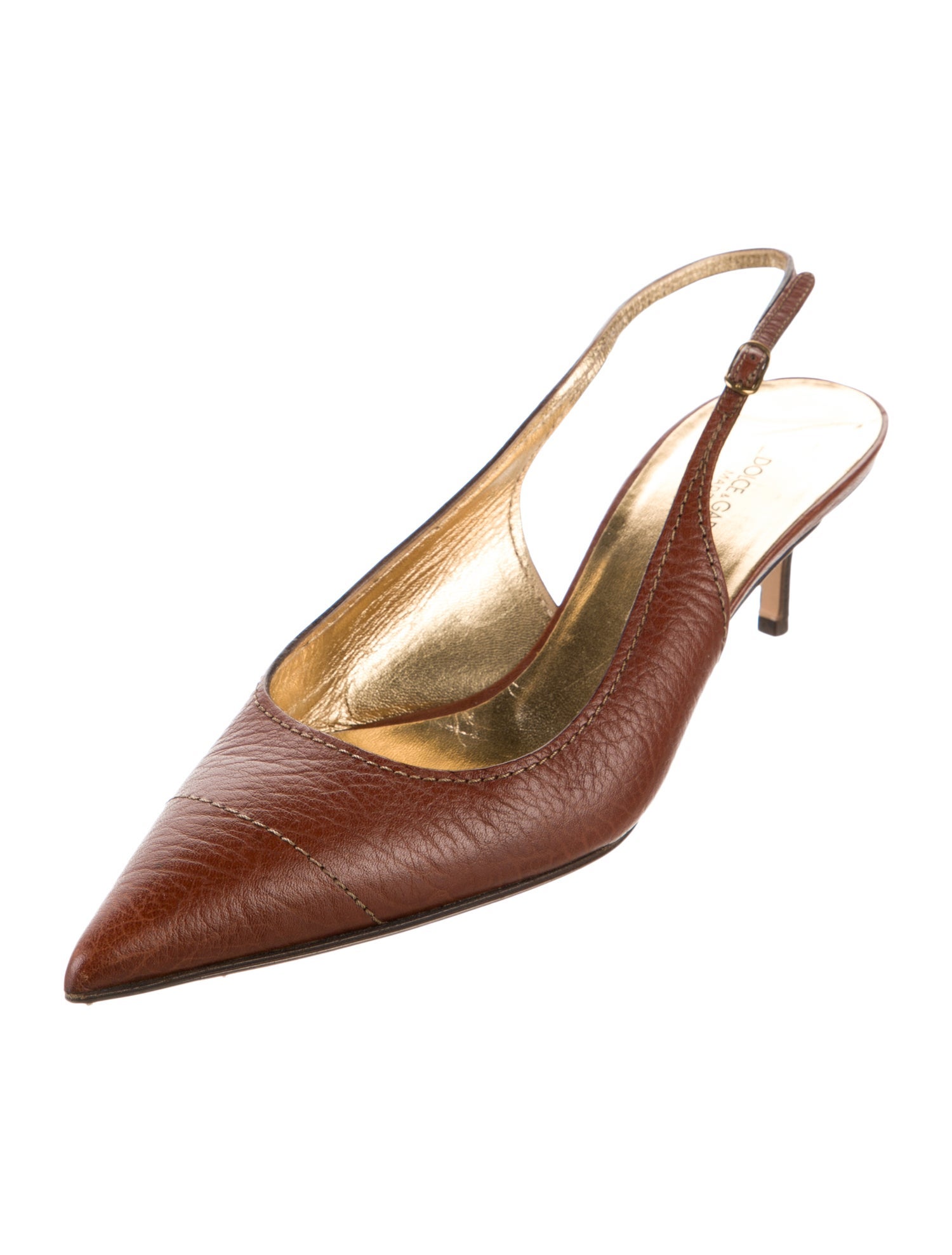 Dolce & Gabbana Leather Slingback Pumps