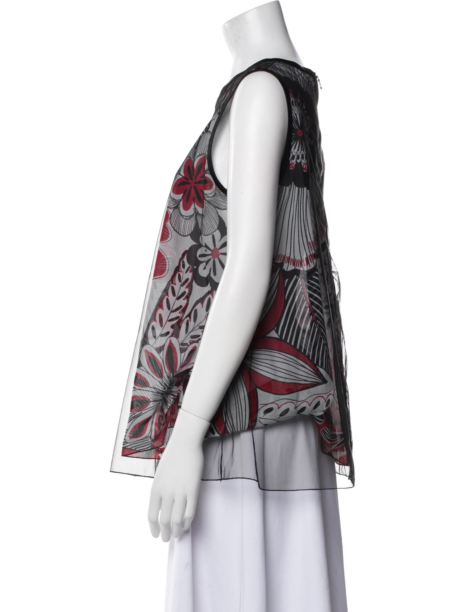 Dolce & Gabbana Printed Crew Neck Blouse