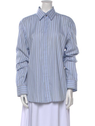 D&G Striped Long Sleeve Button-Up Top