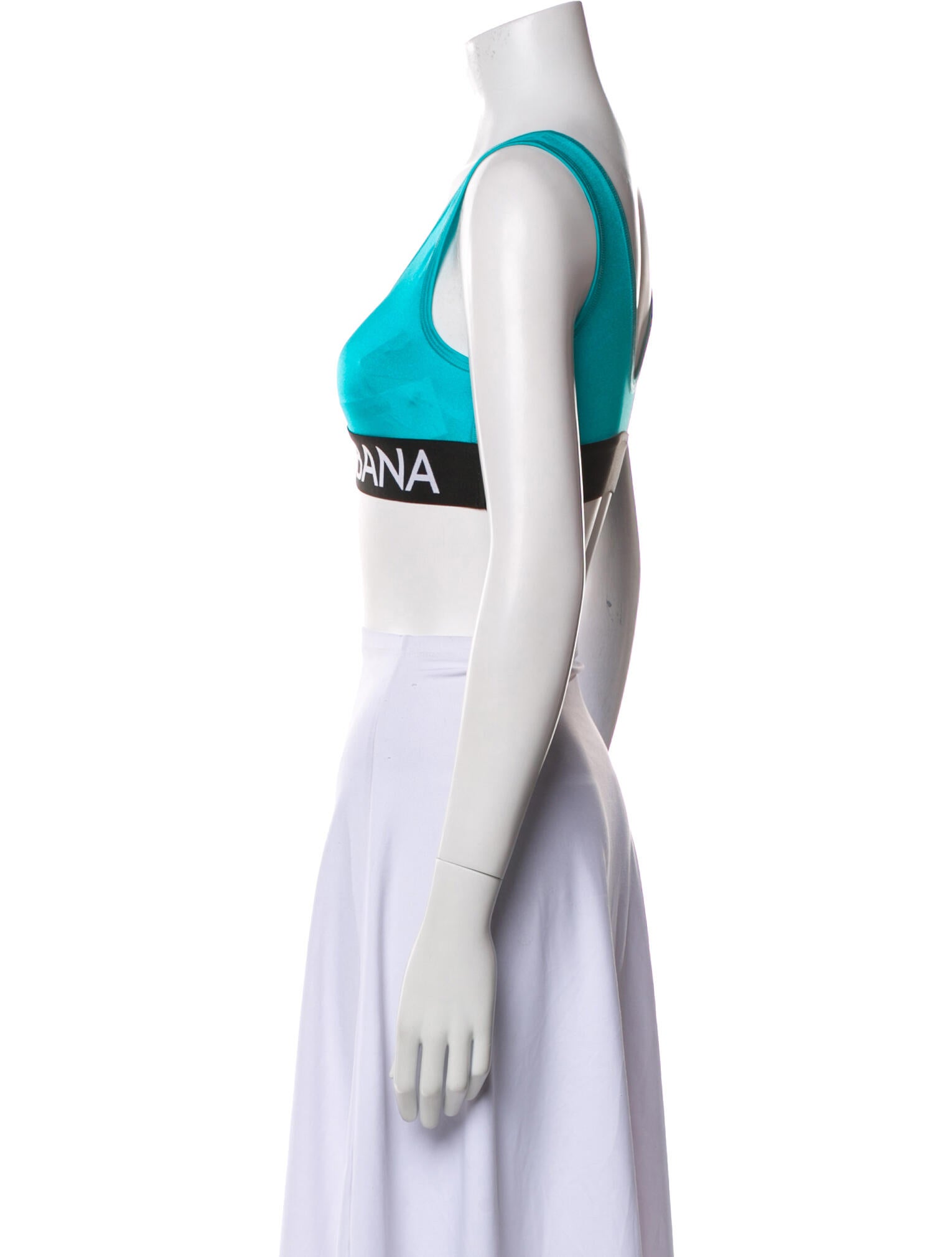 Dolce & Gabbana Nylon Graphic Print Crop Top w/ Tags