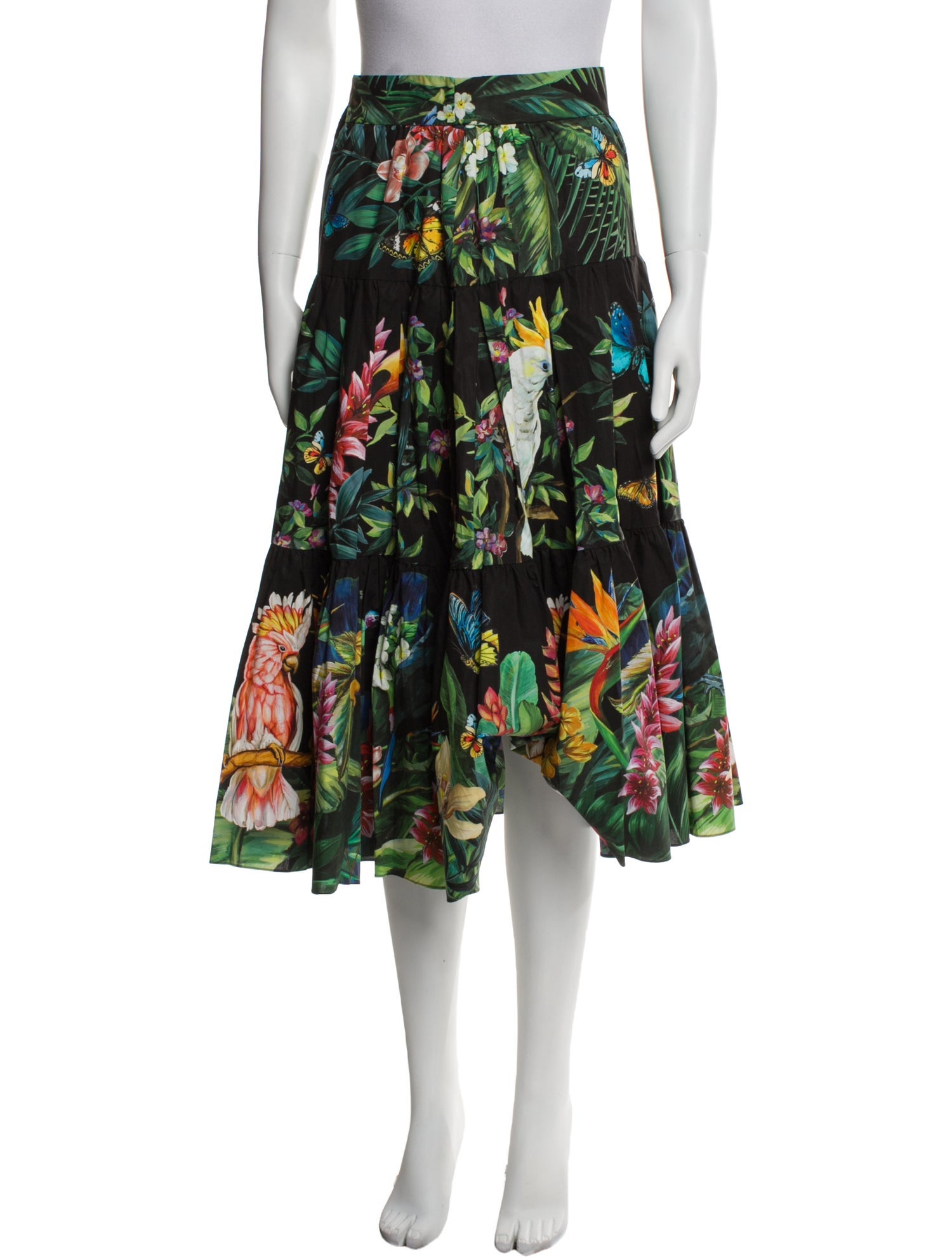 Dolce & Gabbana Floral Print Midi Length Skirt