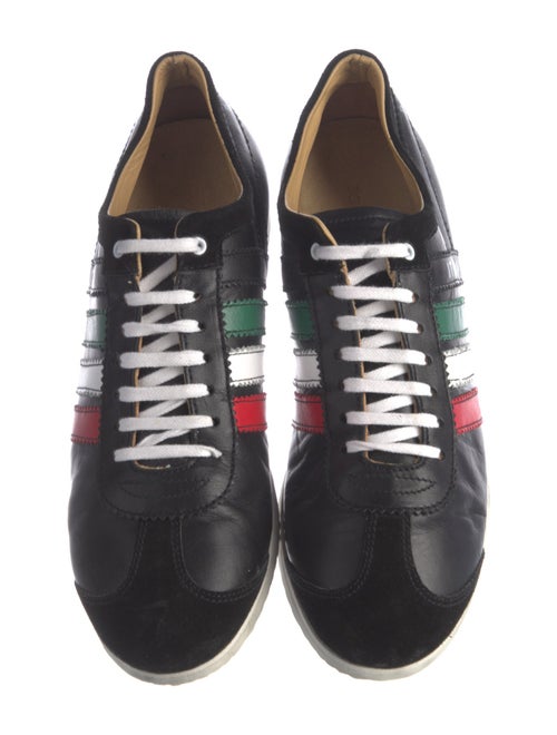Dolce & Gabbana Leather Striped Sneakers