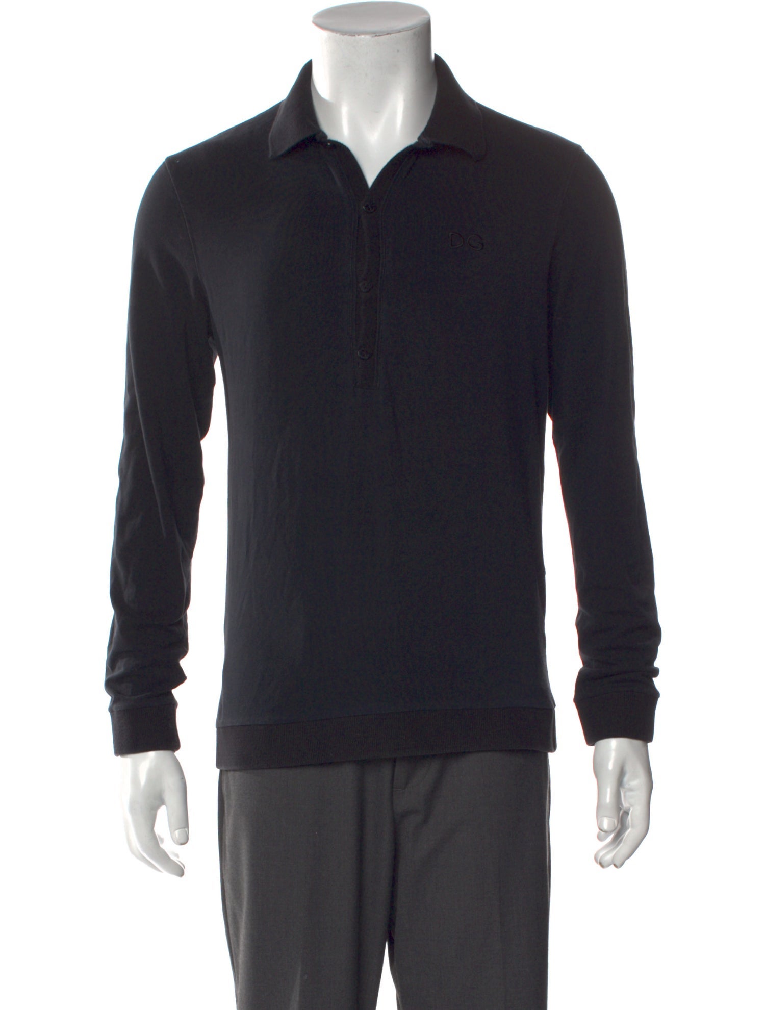 Dolce & Gabbana Crew Neck Long Sleeve Polo Shirt