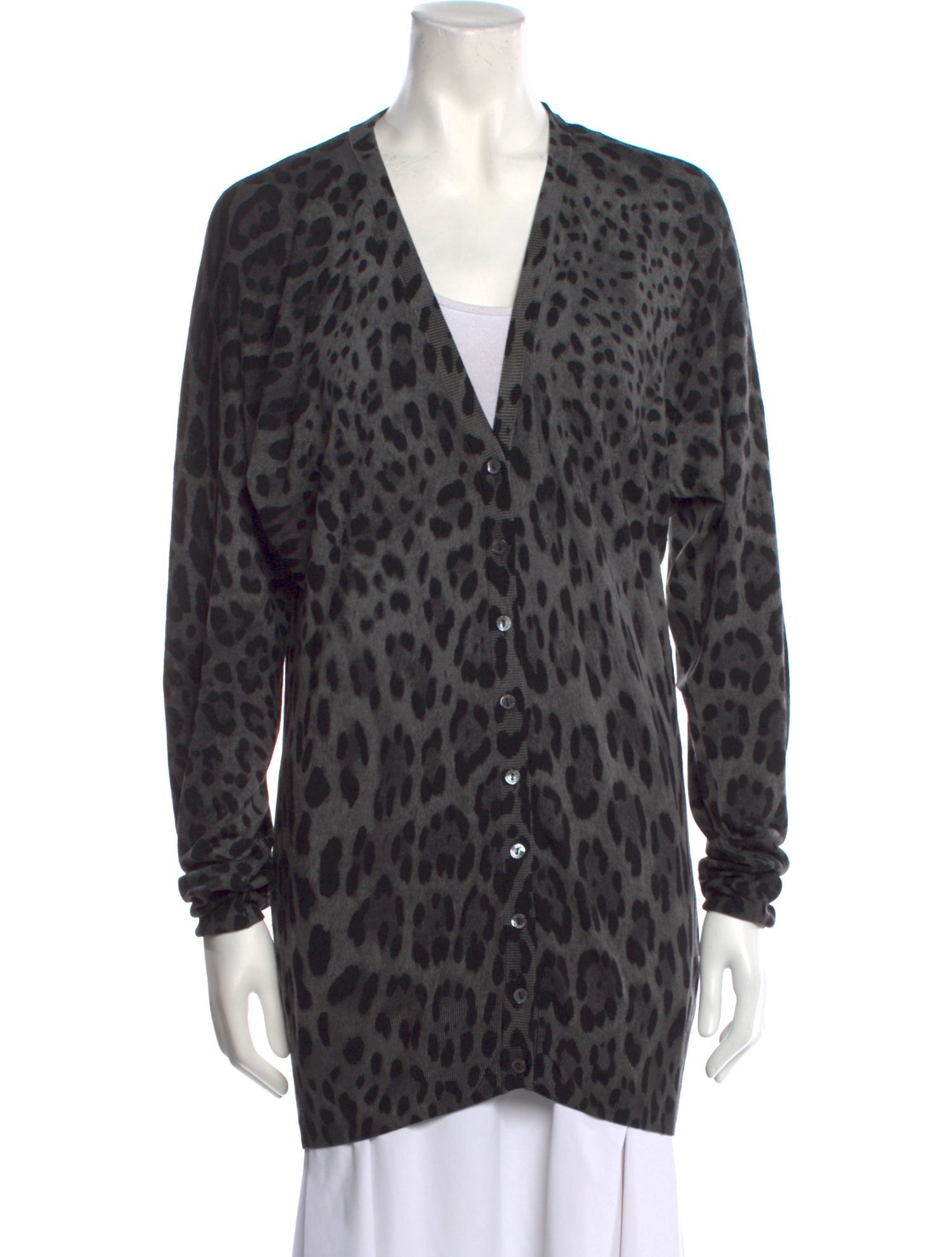 Dolce & Gabbana Virgin Wool Animal Print Sweater