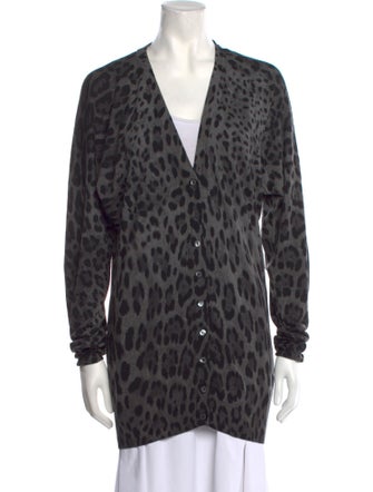 Dolce & Gabbana Virgin Wool Animal Print Sweater