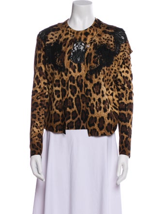 Dolce & Gabbana Cashmere Animal Print Dress Set