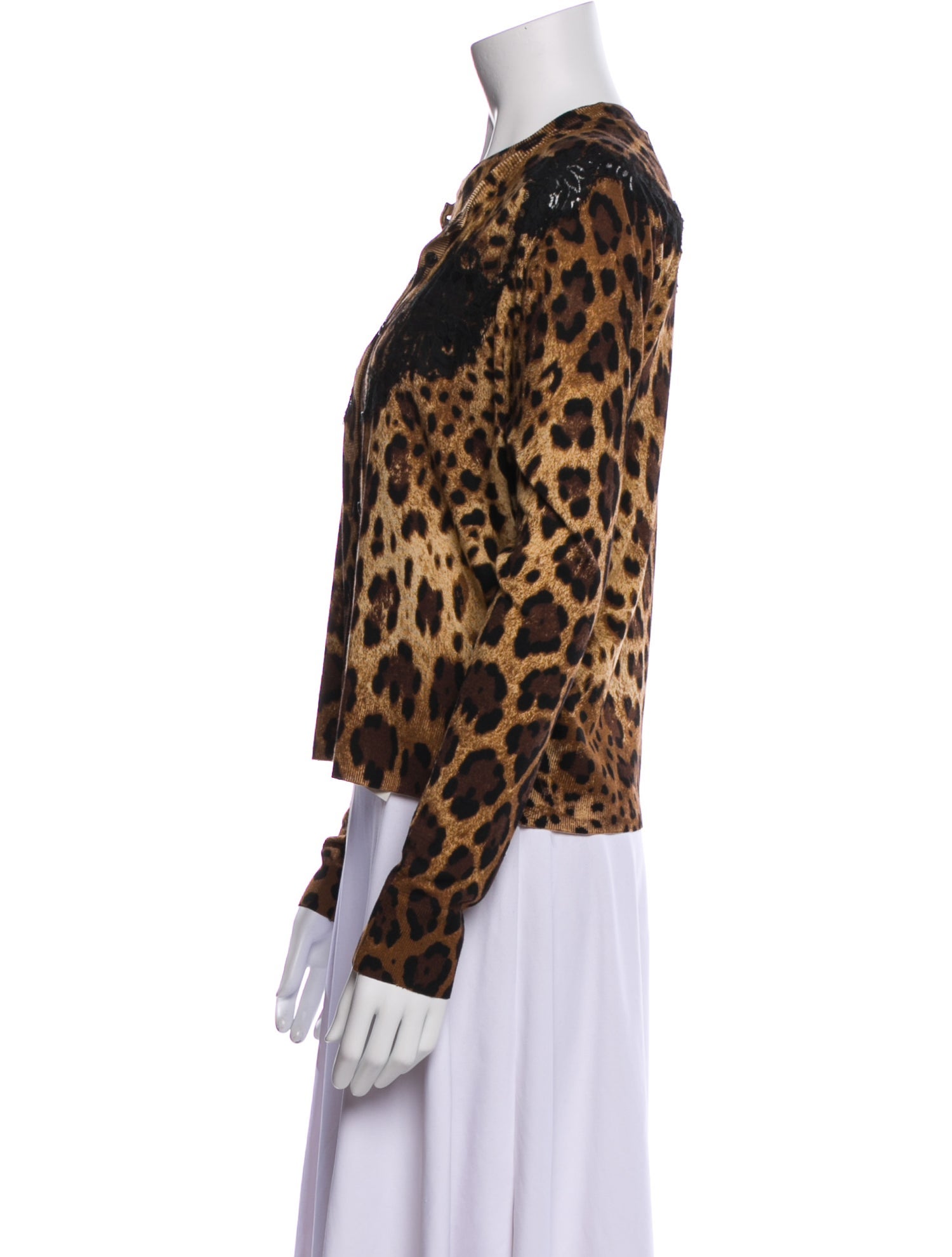 Dolce & Gabbana Cashmere Animal Print Dress Set