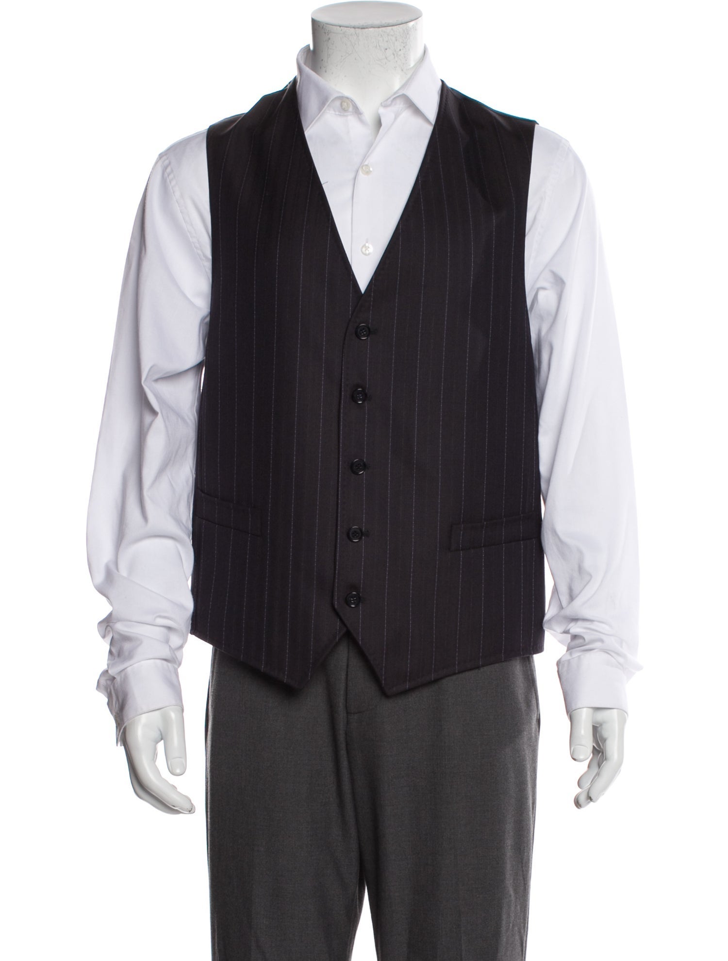 Dolce & Gabbana Wool Striped Suit Vest