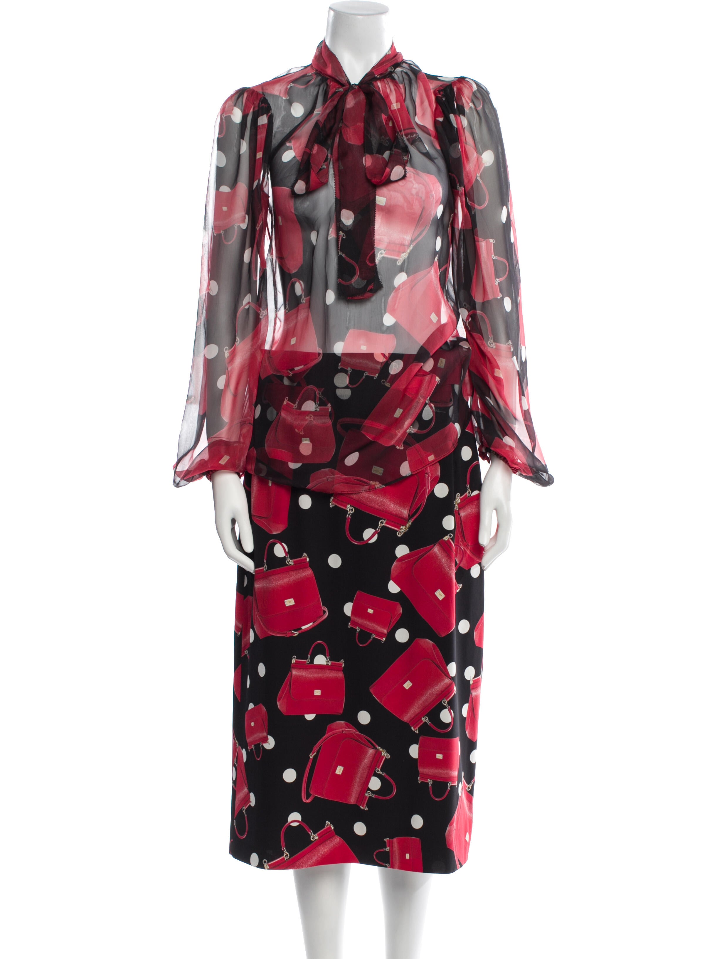 Dolce & Gabbana Silk Printed Skirt Set