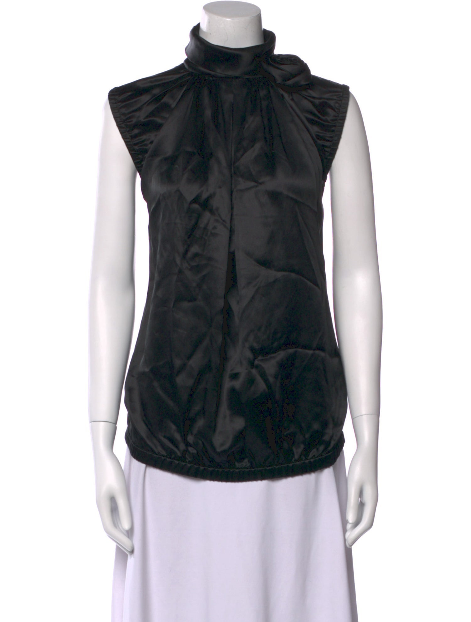 Dolce & Gabbana Silk Mock Neck Blouse