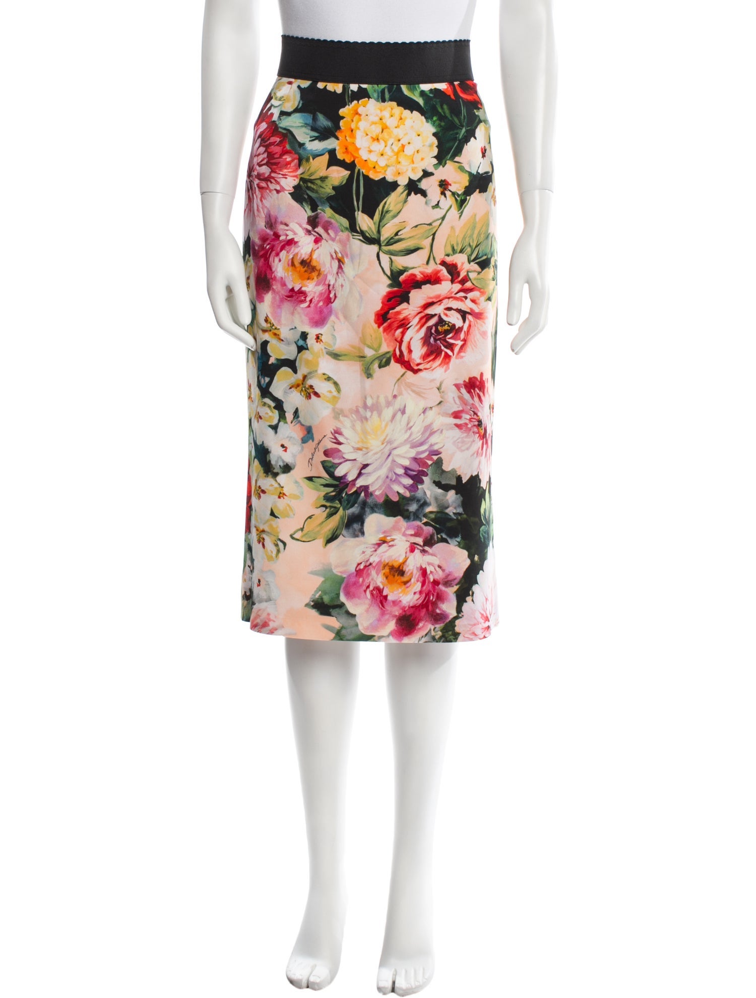 Dolce & Gabbana Floral Print Knee-Length Skirt