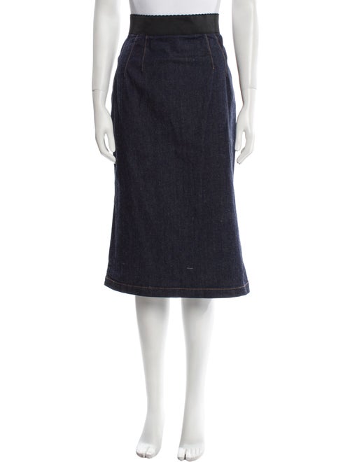 Dolce & Gabbana Scalloped Accent Midi Length Skirt