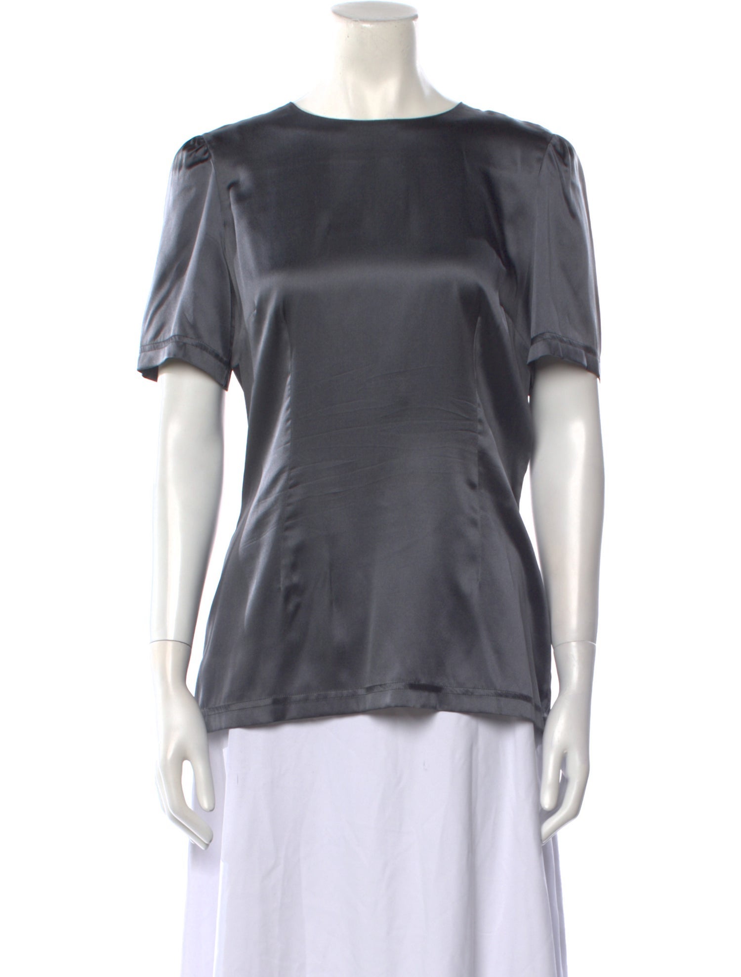 Dolce & Gabbana Silk Bateau Neckline Blouse