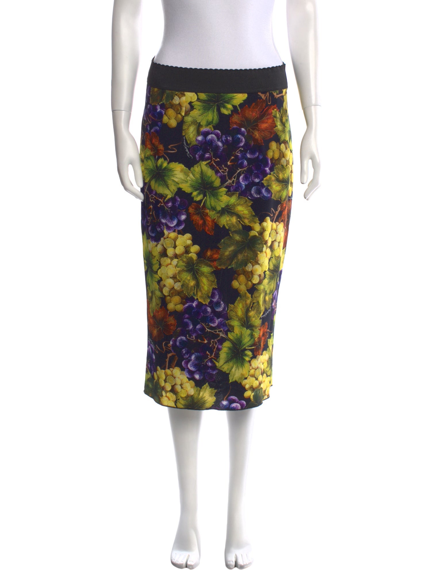 Dolce & Gabbana Floral Print Midi Length Skirt