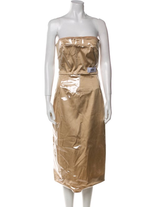 Kim Dolce & Gabbana Strapless Knee-Length Dress