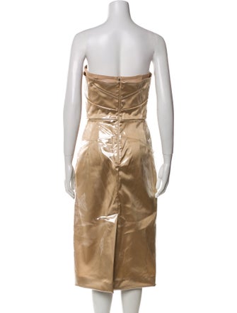 Kim Dolce & Gabbana Strapless Knee-Length Dress