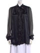 Dolce & Gabbana Silk Long Sleeve Blouse