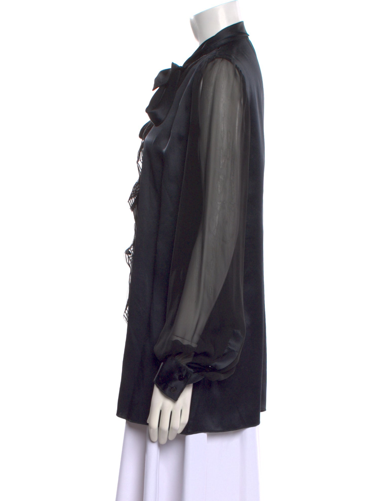 Dolce & Gabbana Silk Long Sleeve Blouse