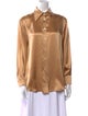 Dolce & Gabbana Silk Long Sleeve Button-Up Top