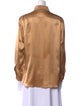 Dolce & Gabbana Silk Long Sleeve Button-Up Top