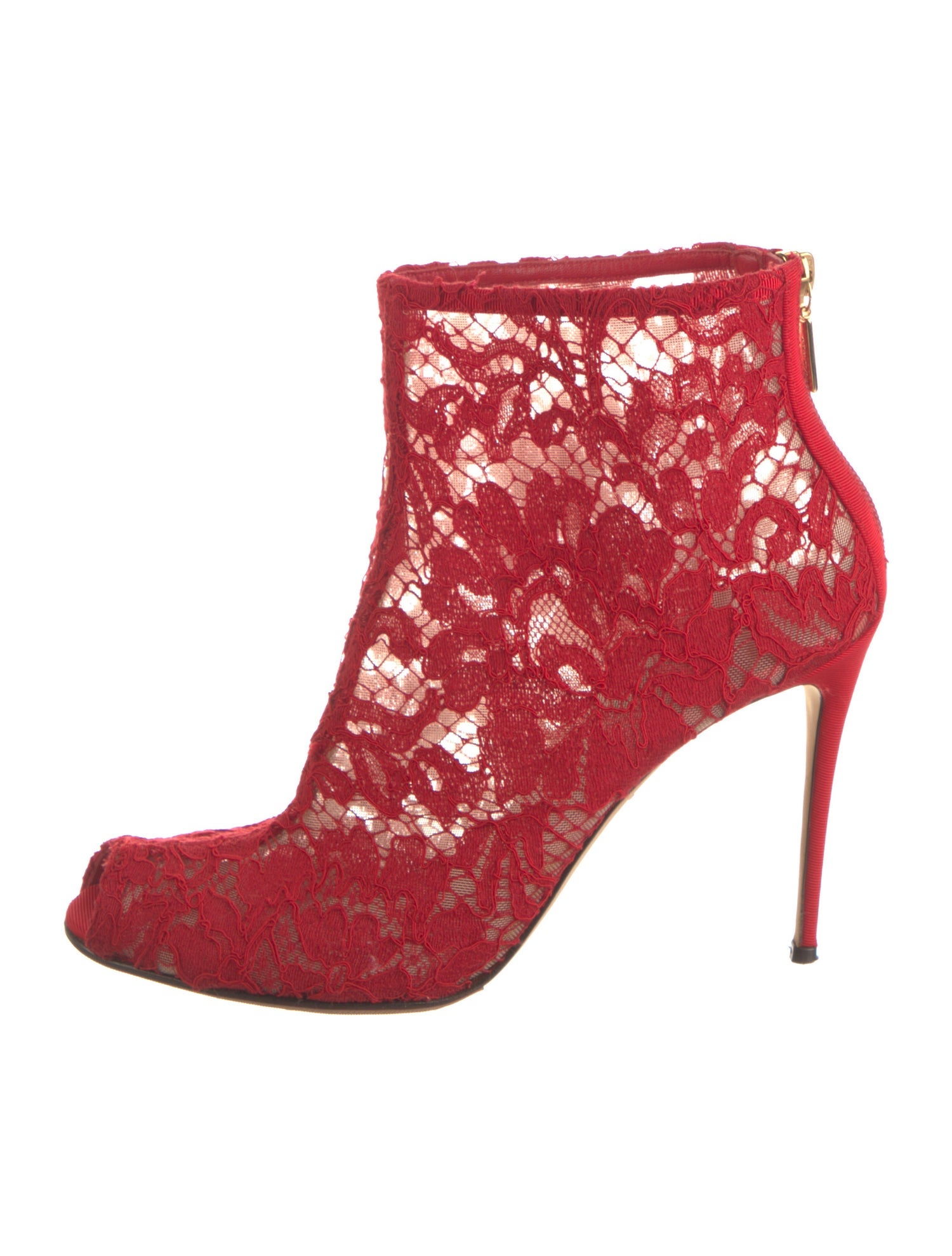 Dolce & Gabbana Lace Lace Pattern Boots
