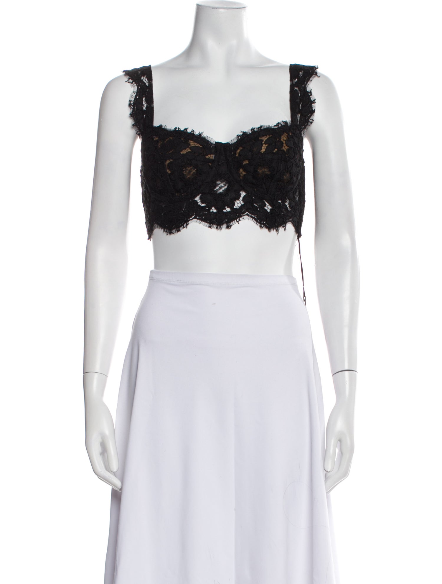 Dolce & Gabbana Lace Lace Pattern Crop Top w/ Tags