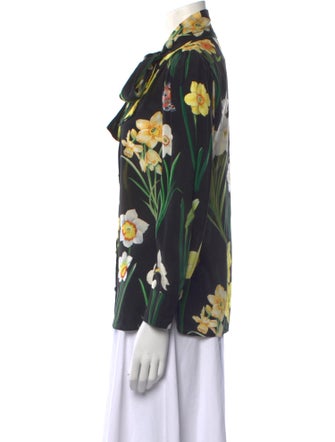 Dolce & Gabbana Silk Floral Print Blouse