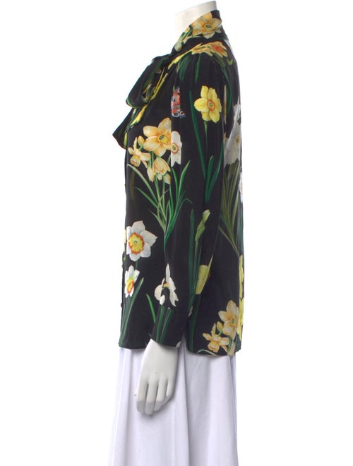 Dolce & Gabbana Silk Floral Print Blouse