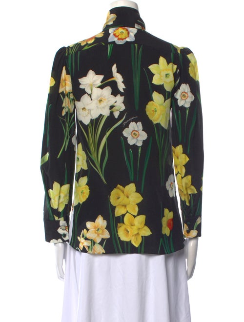 Dolce & Gabbana Silk Floral Print Blouse