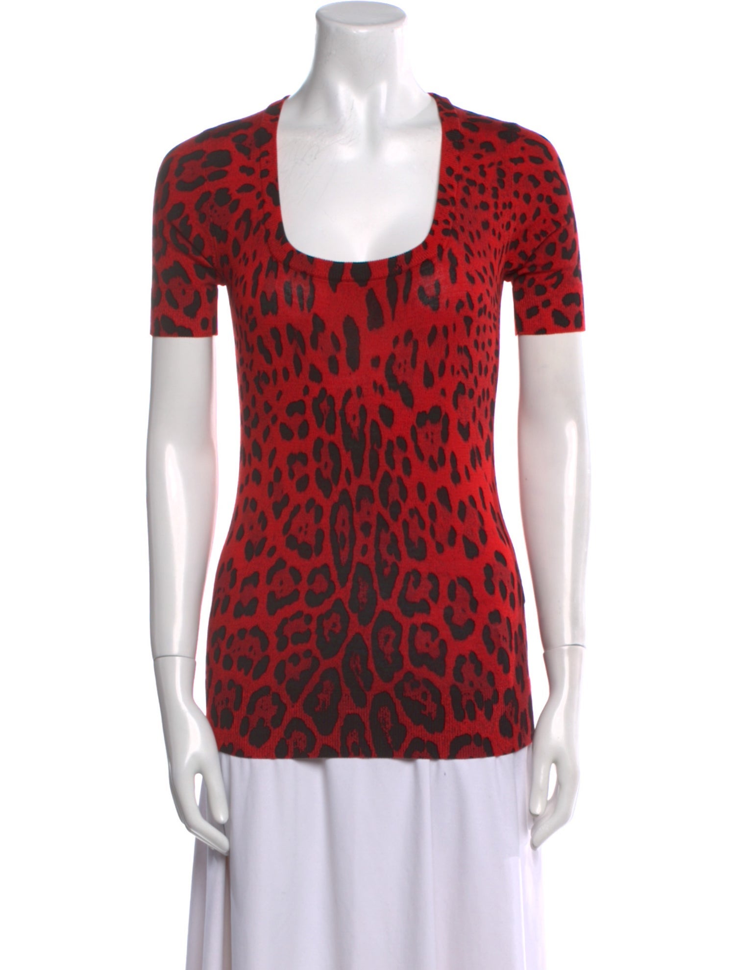 Dolce & Gabbana Virgin Wool Animal Print Sweater