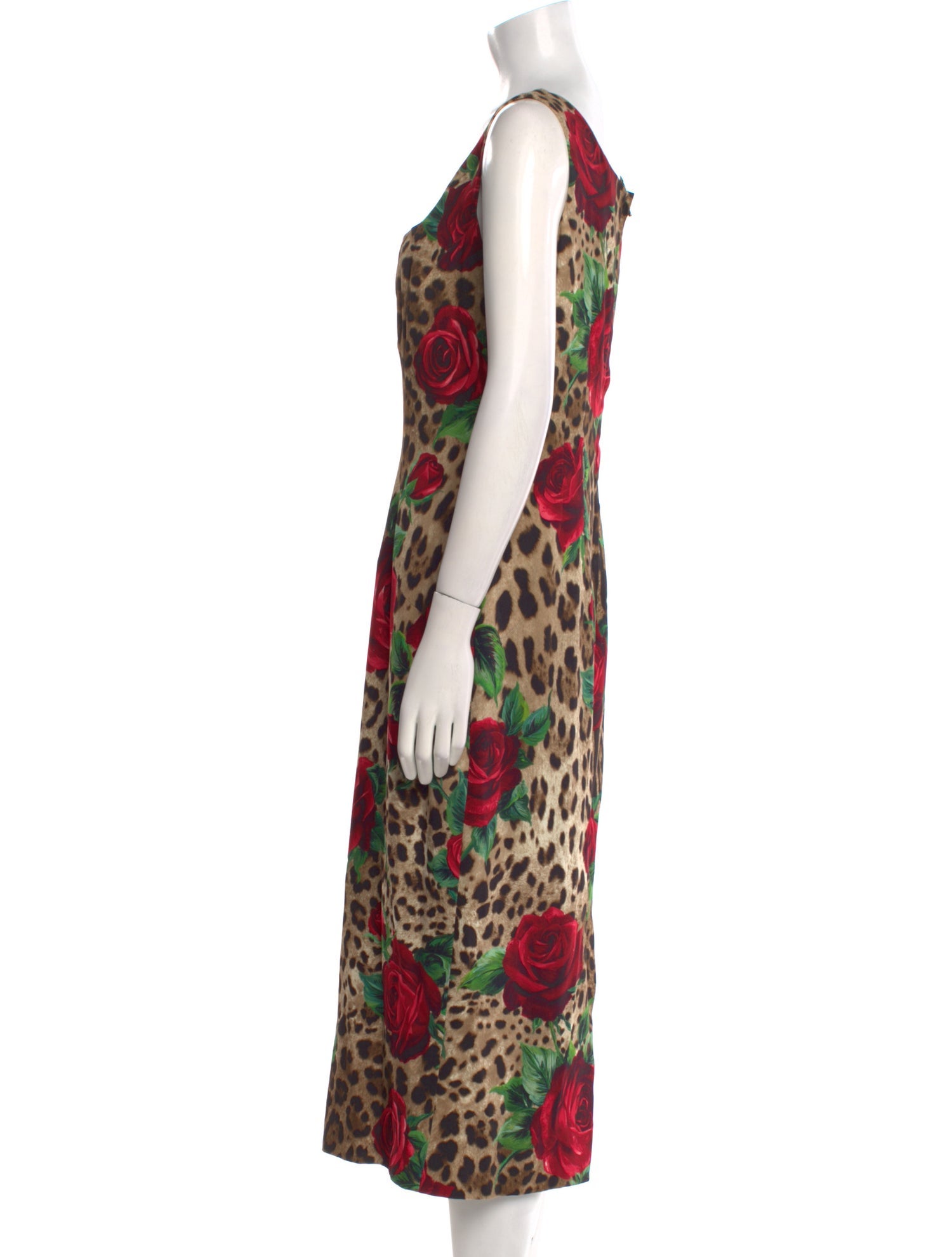 Dolce & Gabbana Animal Print Midi Length Dress