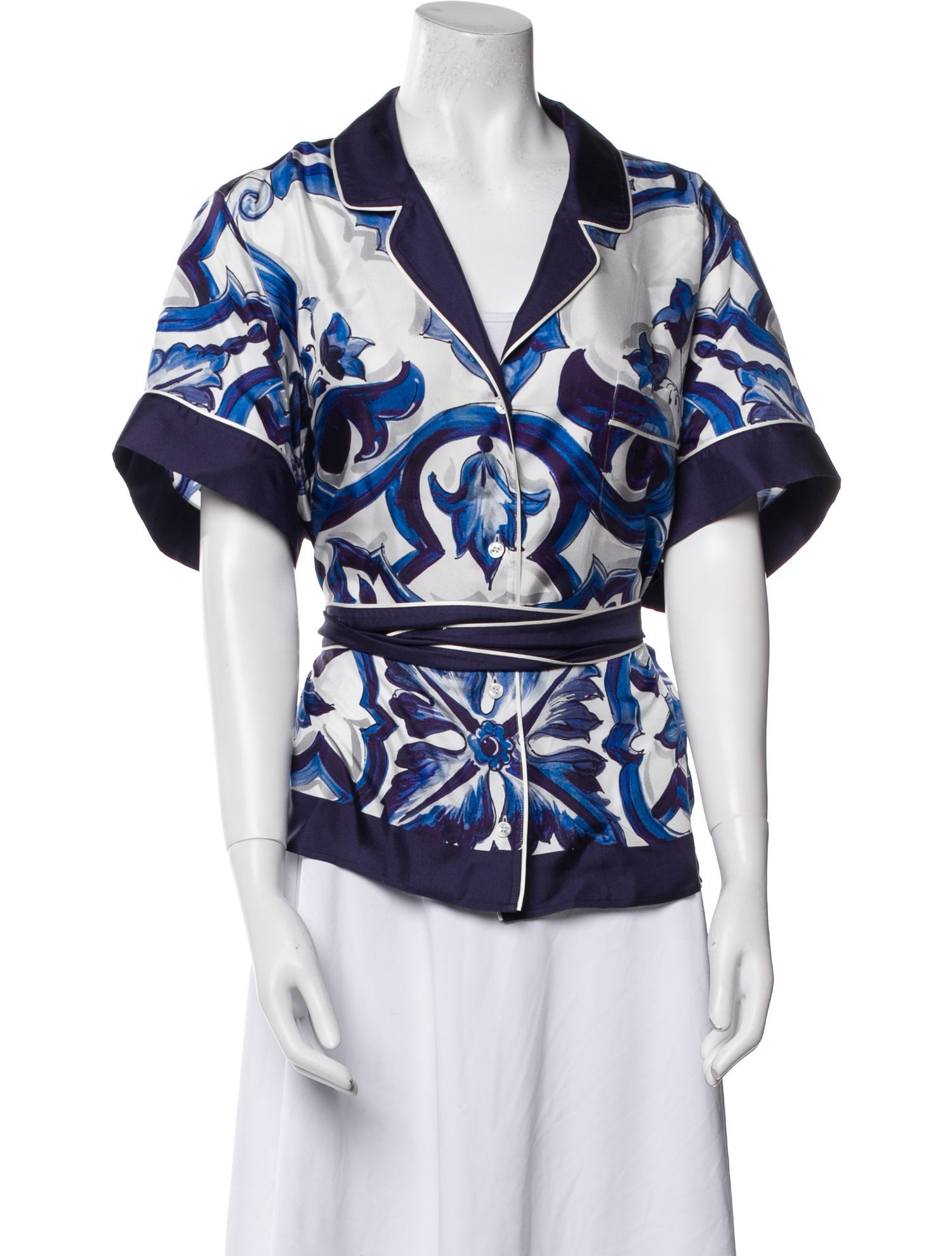 Dolce & Gabbana Silk Printed Pajamas