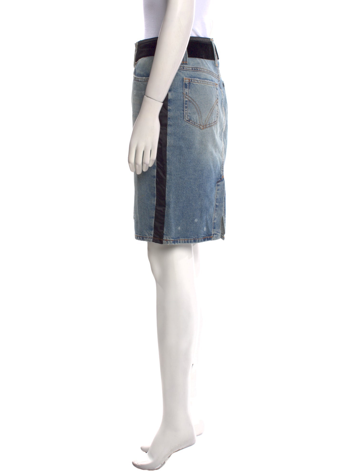 Dolce & Gabbana Distressed Accents Knee-Length Skirt