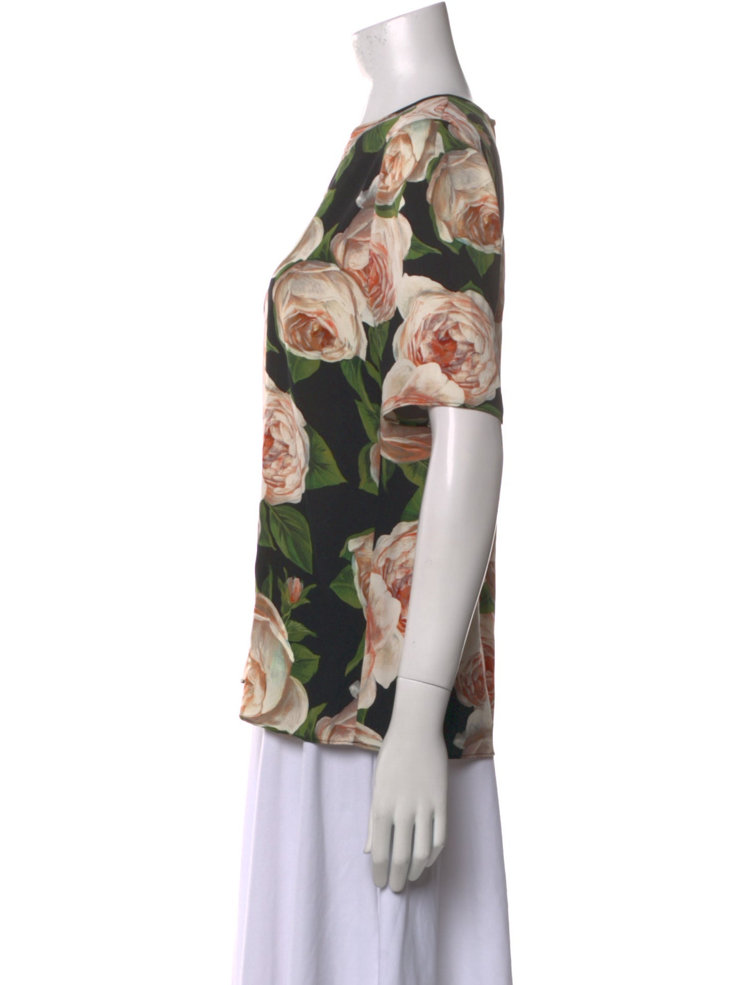 Dolce & Gabbana Silk Floral Print Blouse