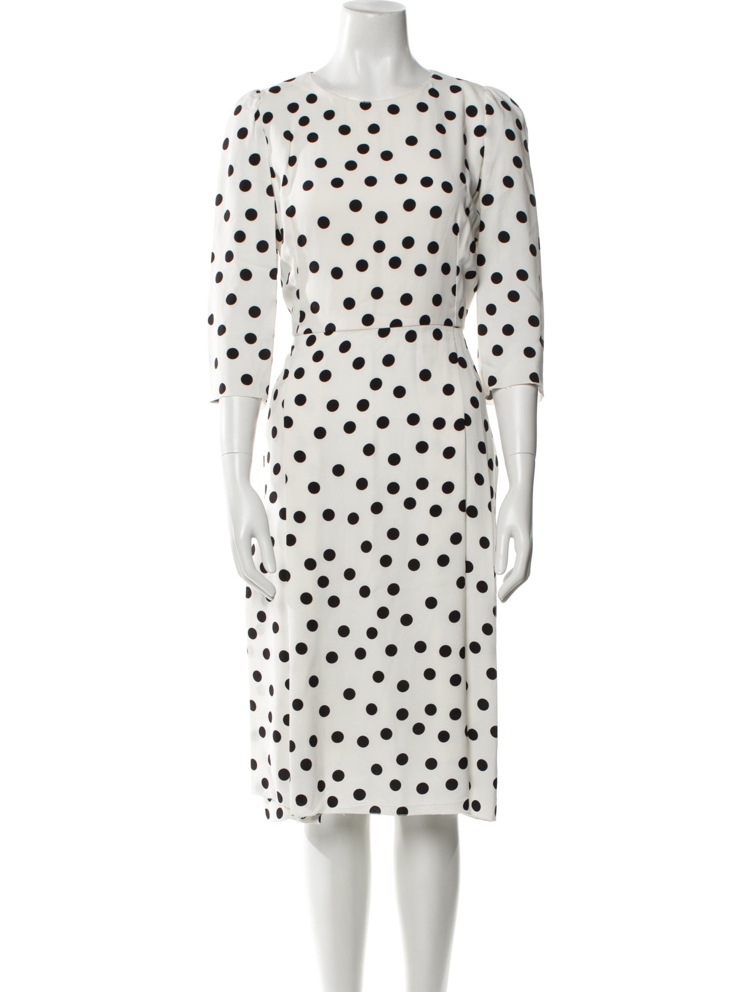 Dolce & Gabbana Polka Dot Print Midi Length Dress