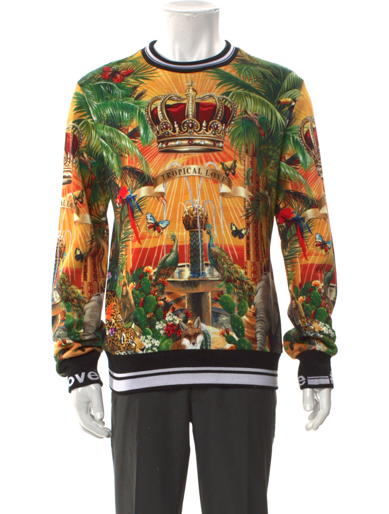 Dolce & Gabbana Printed Crew Neck Sweatshirt