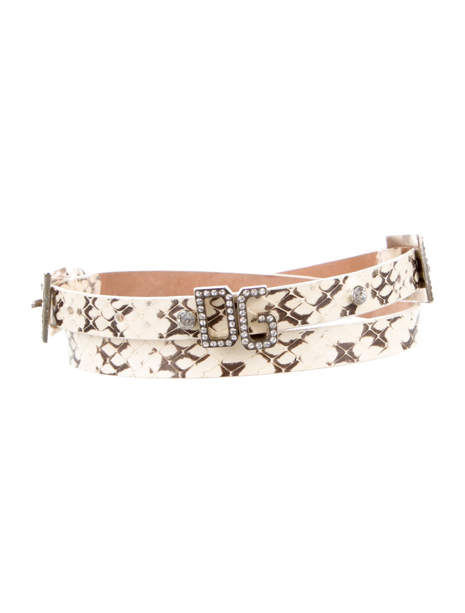 Dolce & Gabbana Skinny Snakeskin Belt