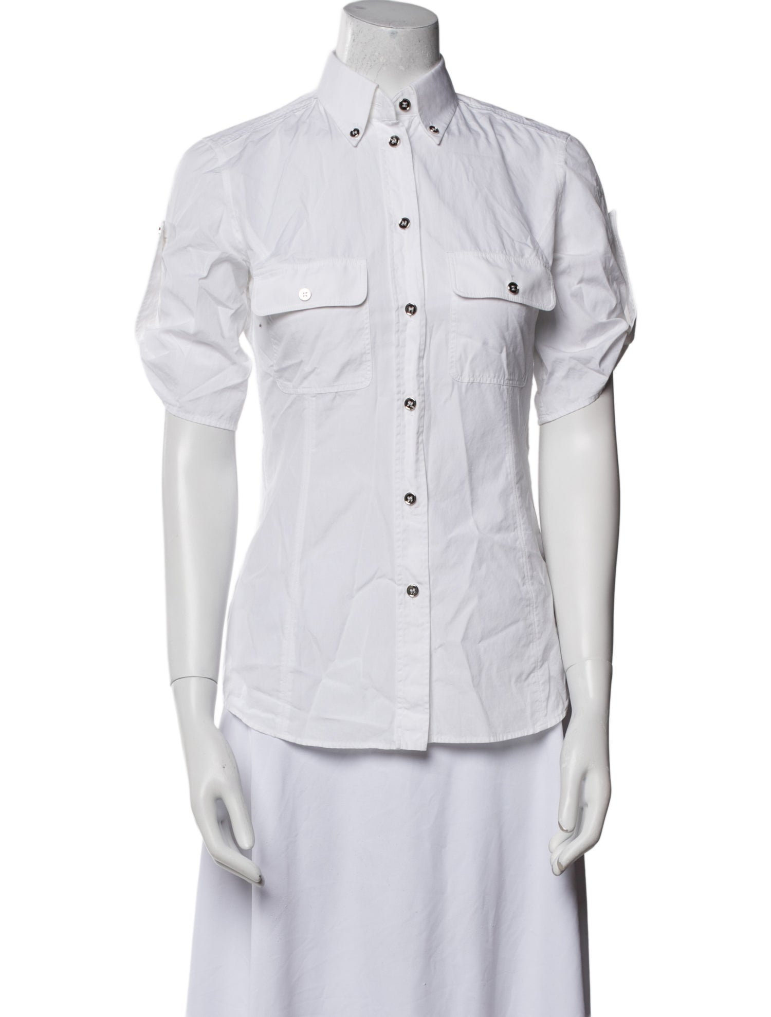 Dolce & Gabbana Short Sleeve Button-Up Top