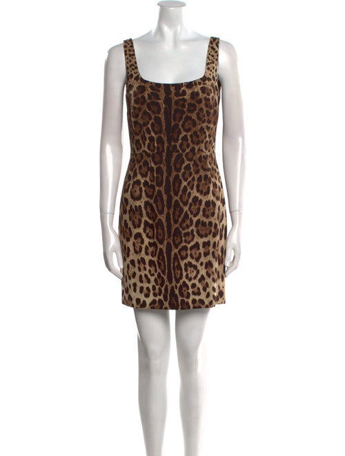 Dolce & Gabbana Animal Print Mini Dress