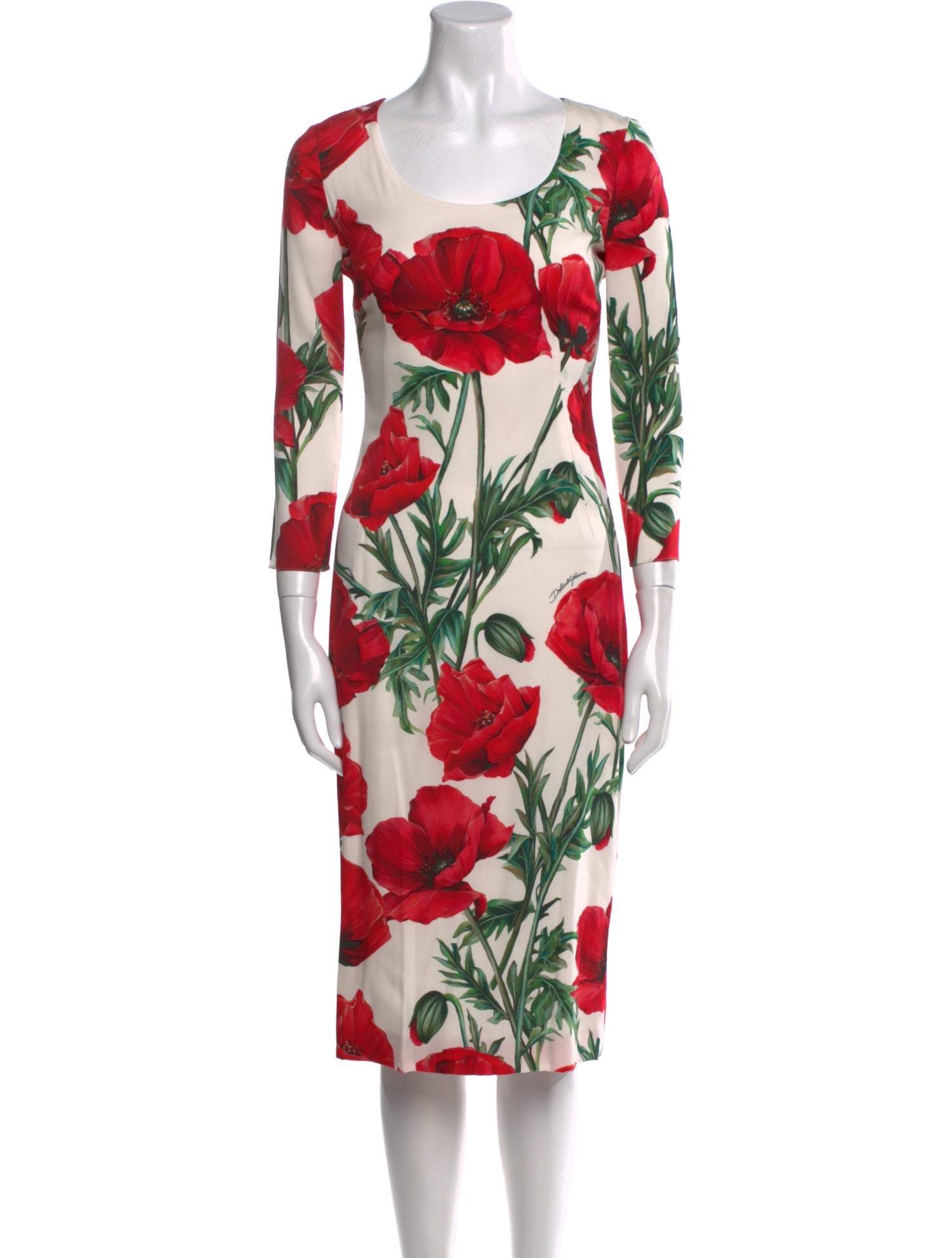 Dolce & Gabbana Silk Midi Length Dress