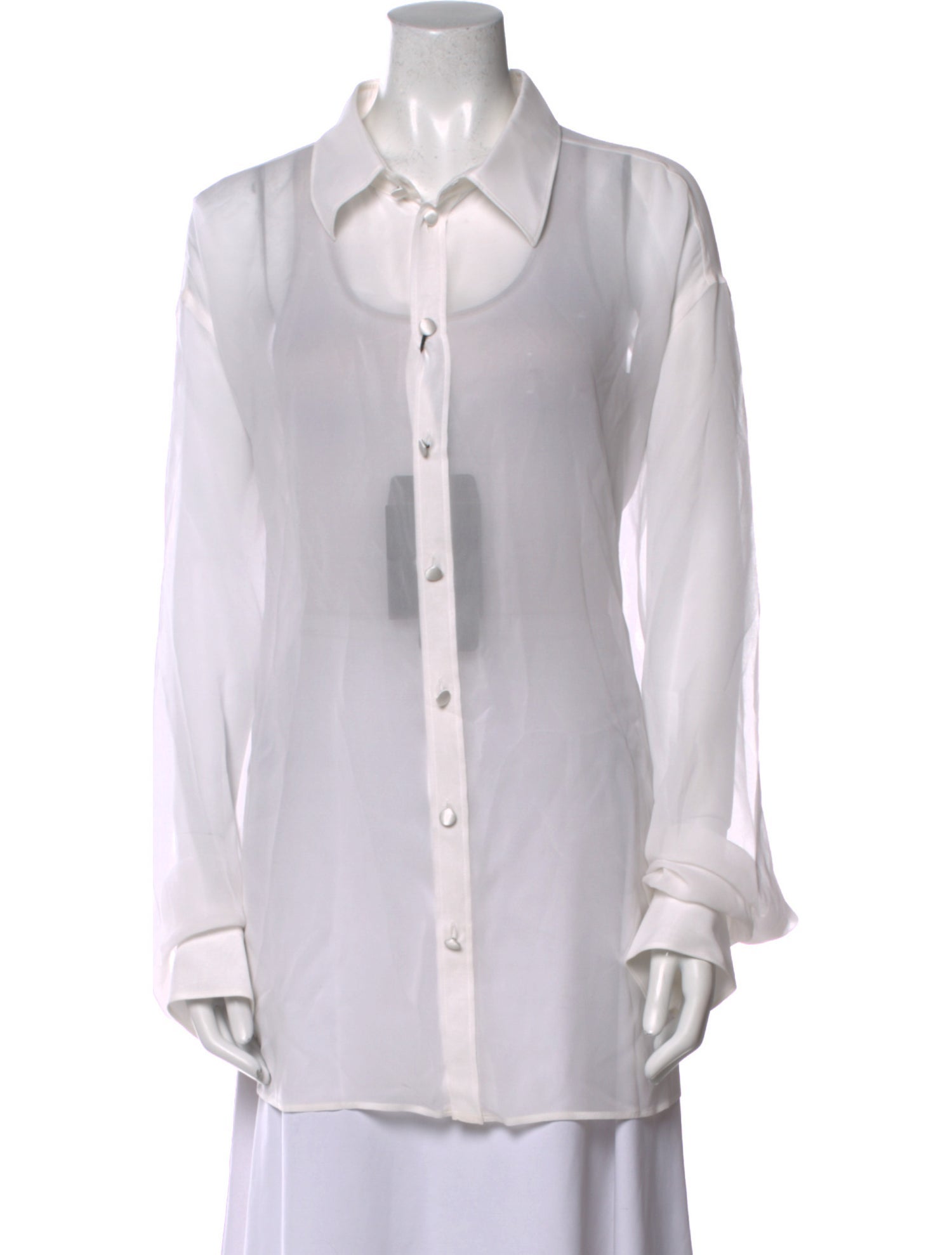 Dolce & Gabbana Silk Long Sleeve Button-Up Top w/ Tags